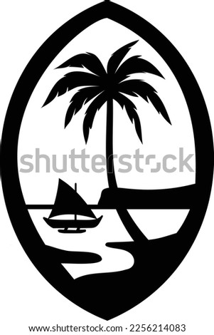 Guam Seal in Black and White