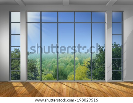 View from a big window