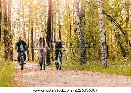 Similar – Image, Stock Photo Young woman mountain biking