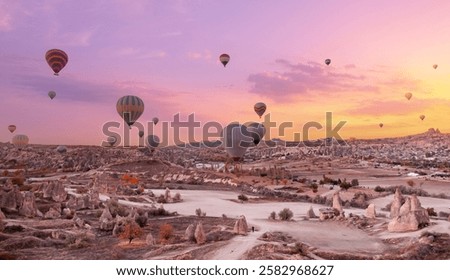 Similar – Image, Stock Photo experience enchanting sunrise on the Mediterranean Sea
