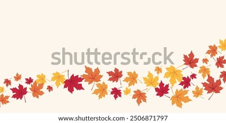 autumn background with copy space area, design with maple leaf pattern. template for banner, greeting card, flyer, social media, presentation, web.