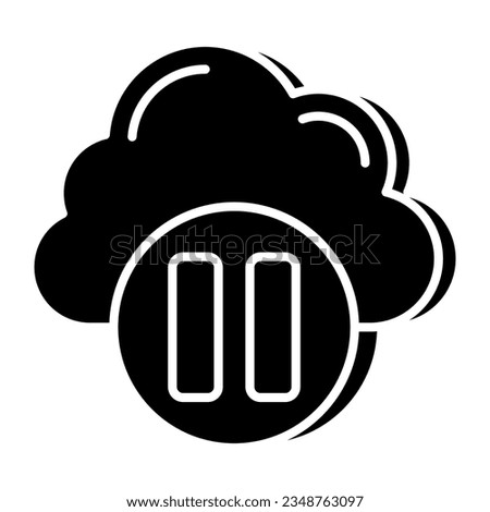 Perfect design icon of cloud pause