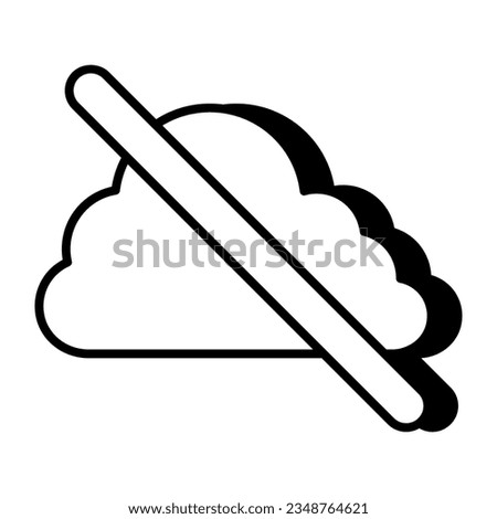 Premium download icon of ban cloud