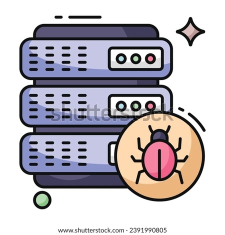 An icon design of server bug