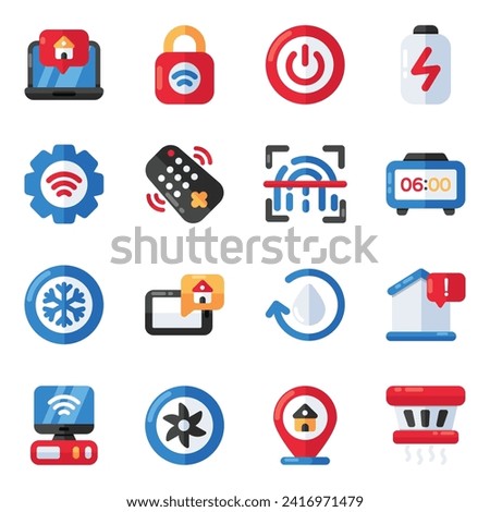 Set of Smart Gadgets Flat Icons

