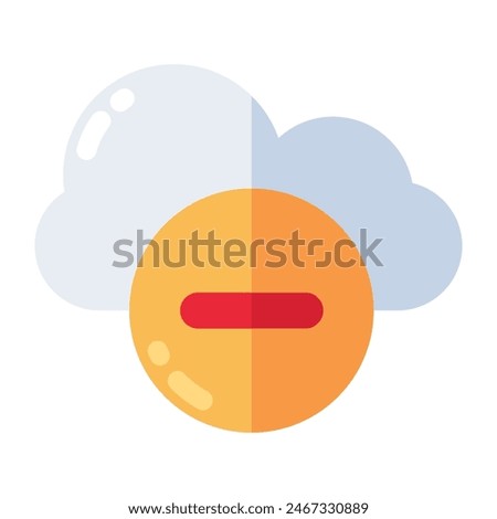 An icon design of cloud remove