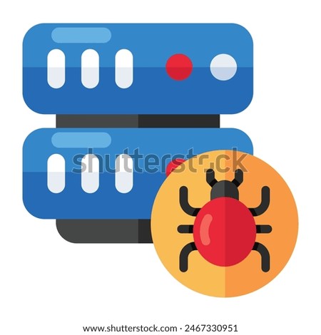 An icon design of server bug