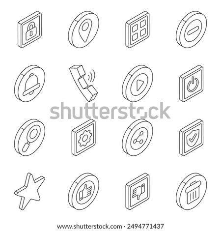 Set of Ux Linear Icons 

