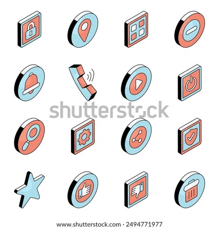 Set of Ux Flat Icons 

