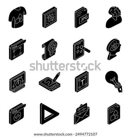 Set of Art Solid Icons

