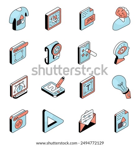 Set of Art Flat Icons

