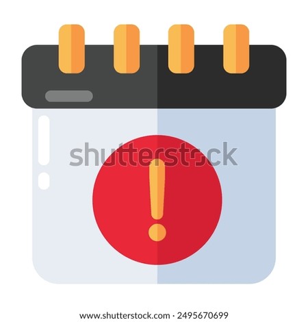 Calendar error icon, editable vector 