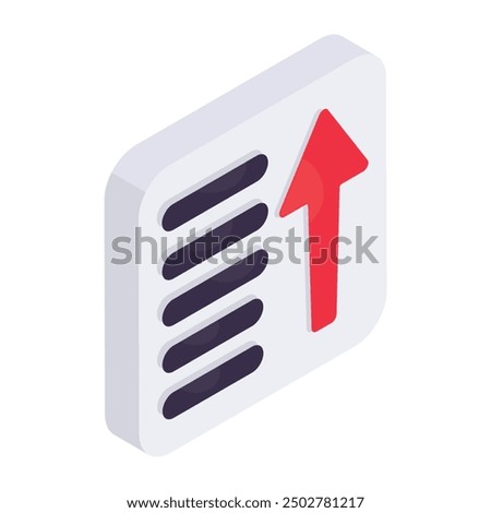 Premium download icon of sort ascending 