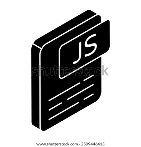 Trendy design icon of js file 