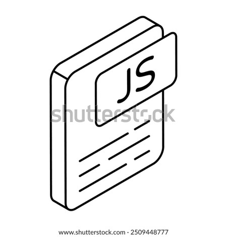 Trendy design icon of js file 