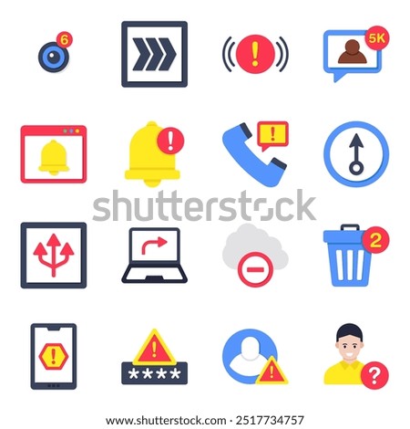 Set of Arrows Flat Icons

