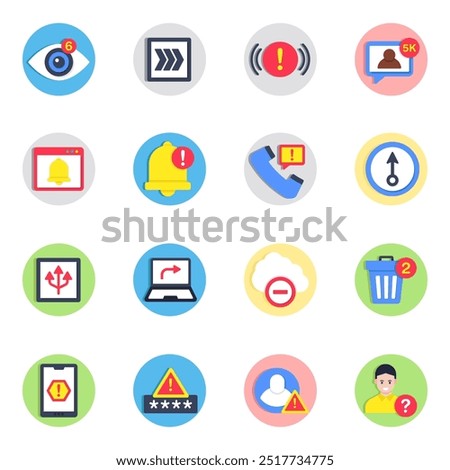 Set of Arrows Flat Icons

