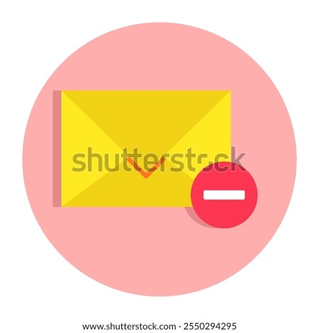 Creative design icon of remove mail