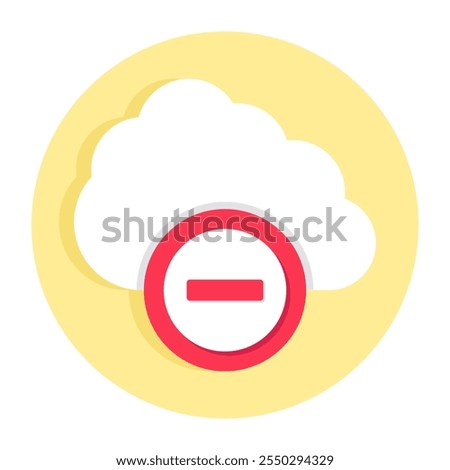 An icon design of cloud remove