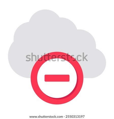 An icon design of cloud remove