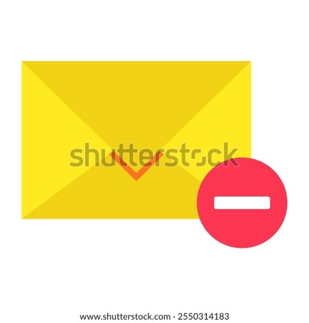 Creative design icon of remove mail