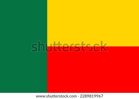 Vector flag of Benin . Republic of Benin .