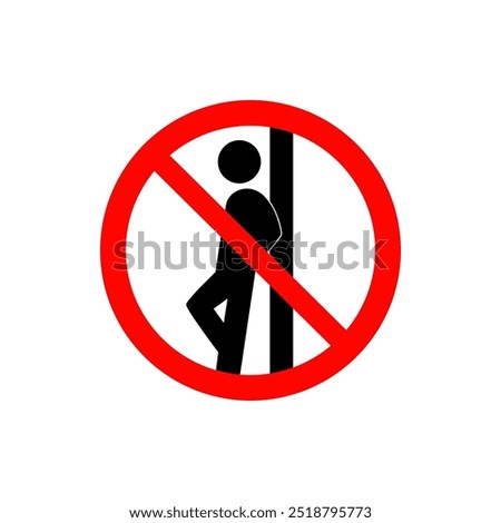 Do not lean icon on white background.