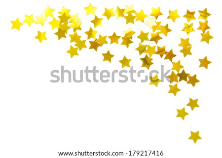 stars frame isolated on white
