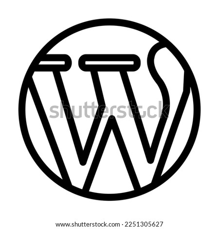 Wordpress Vector Line Icon Design
