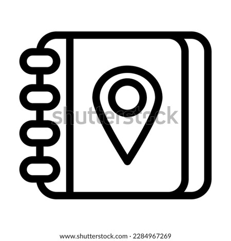 Address Book Vector Line Icon Design