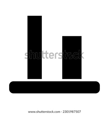 Vertical Align Bottom Glyph Icon Design