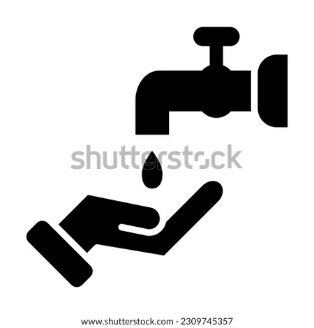 Wudu Vector Glyph Icon For Personal And Commercial Use.
