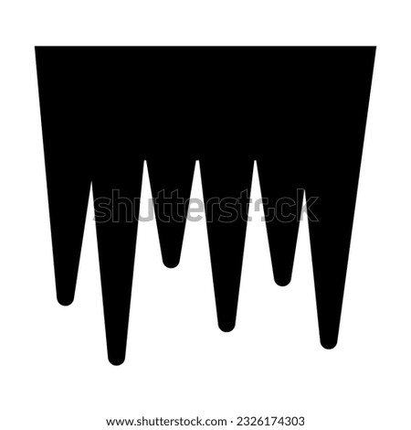 Icicles Vector Glyph Icon For Personal And Commercial Use.
