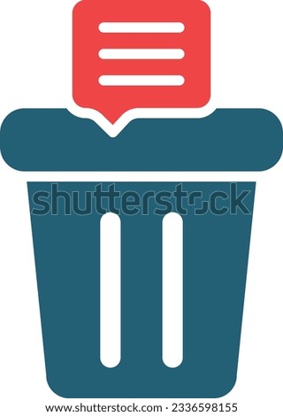 Delete Message Glyph Two Color Icon For Personal And Commercial Use.
