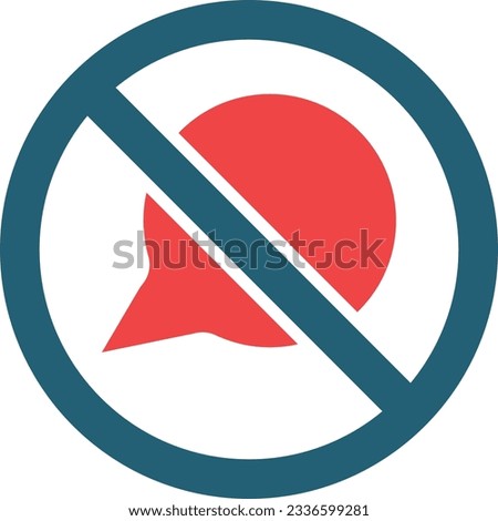 No Message Glyph Two Color Icon For Personal And Commercial Use.
