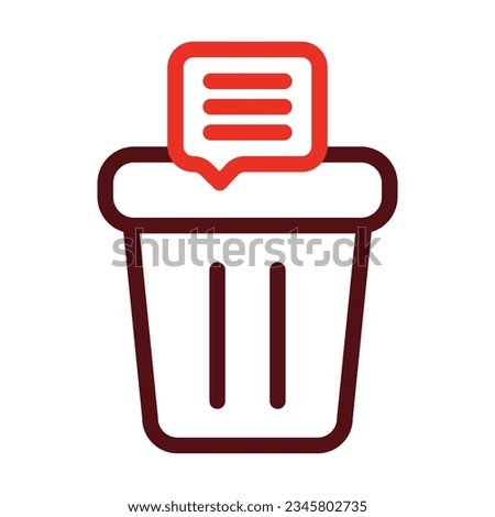 Delete Message Glyph Two Color Icon For Personal And Commercial Use.
