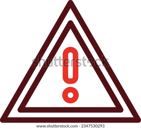 Warning Glyph Two Color Icon For Personal And Commercial Use.
