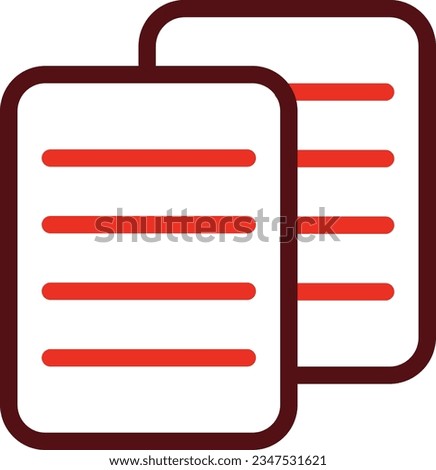 Content Copy Glyph Two Color Icon For Personal And Commercial Use.
