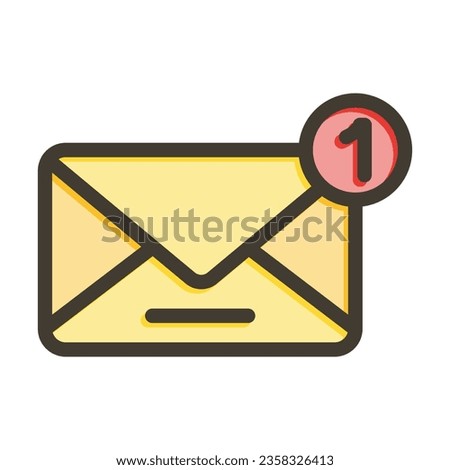 Inbox Vector Thick Line Filled Colors Icon For Personal And Commercial Use.
