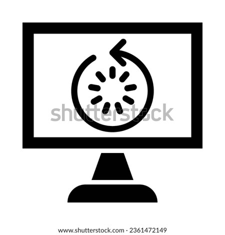 Restart Vector Glyph Icon For Personal And Commercial Use.
