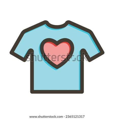 Shirt Vector Thick Line Filled Colors Icon For Personal And Commercial Use.

