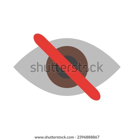 Visibility Off Vector Flat Icon For Personal And Commercial Use.
