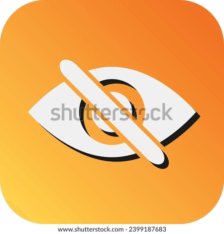 Visibility Off Vector Glyph Gradient Background Icon For Personal And Commercial Use.
