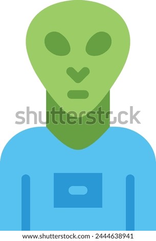 Alien Species Vector Flat Icon Design