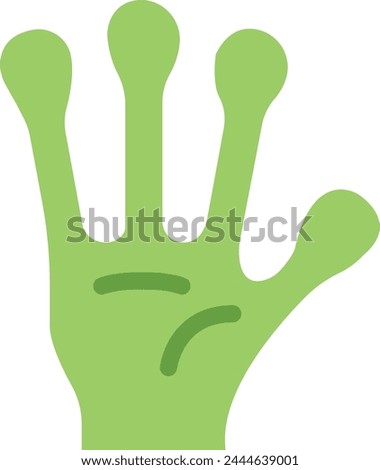 Alien Hand Vector Flat Icon Design