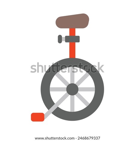 Unicycle Vector  Vector Flat Icon design