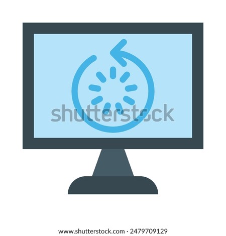 Restart Vector Flat Icon Design