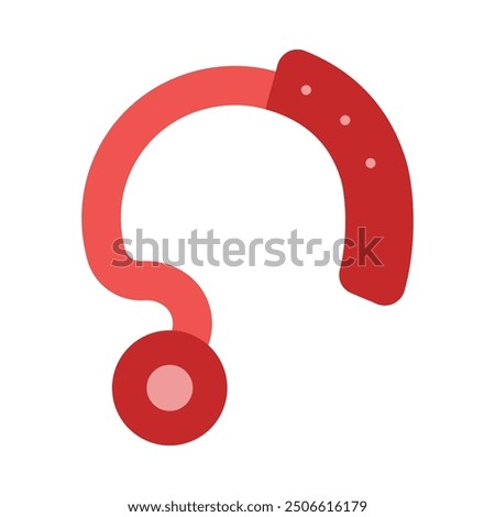 Hearing Aid Flat Icon Design For Personal nad Commercial Use