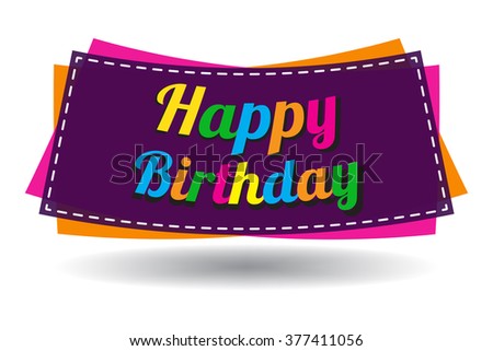 colorful happy birthday banner