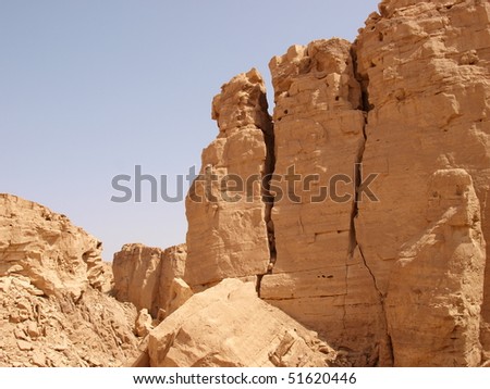 Desert landscape of Sinai Peninsula, Egypt, near Sharm El Sheikh